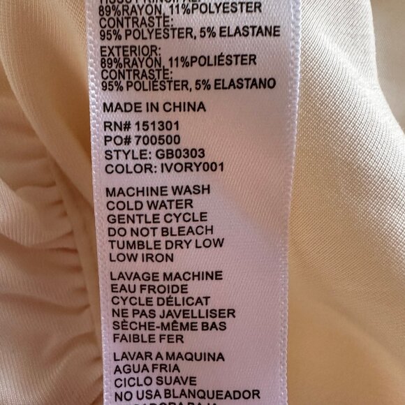 Good American Women's Utility Wrap Bodysuit Top Ivory Color Size 3 (Large) NWT - Picture 11 of 11